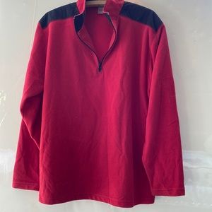 Mens Prospirit fleece red with black pullover size Medium